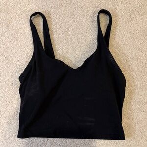 lululemon athletica Black Crop Tank Top
